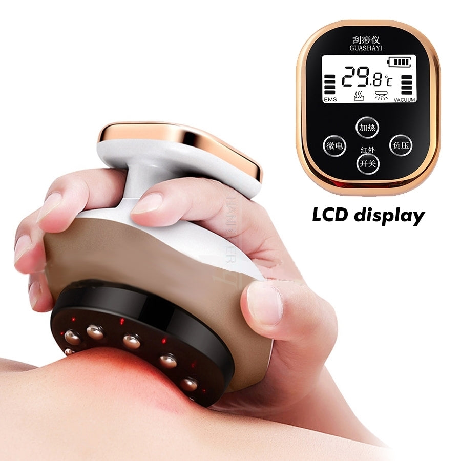 Premium Cupping Massager with LCD – Vacuum Suction, EMS Anti-Cellulite, Heat 35–50°C, Magnet & Gua Sha, Rechargeable (Auto 30-Min Off)