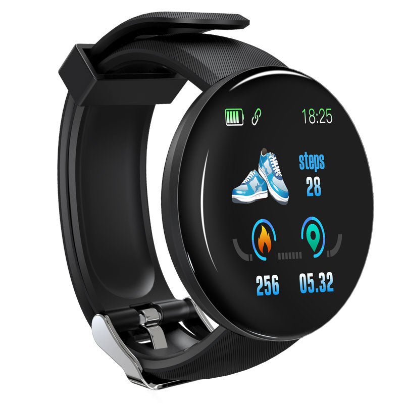 Premium D18 Smart Watch Fitness Tracker 1.3 Inch Touch Bluetooth Waterproof Activity Tracker Call Message Alerts for Android iOS Daily Use
