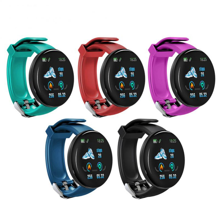 Premium D18 Smart Watch Fitness Tracker 1.3 Inch Touch Bluetooth Waterproof Activity Tracker Call Message Alerts for Android iOS Daily Use