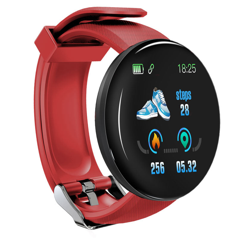 Premium D18 Smart Watch Fitness Tracker 1.3 Inch Touch Bluetooth Waterproof Activity Tracker Call Message Alerts for Android iOS Daily Use