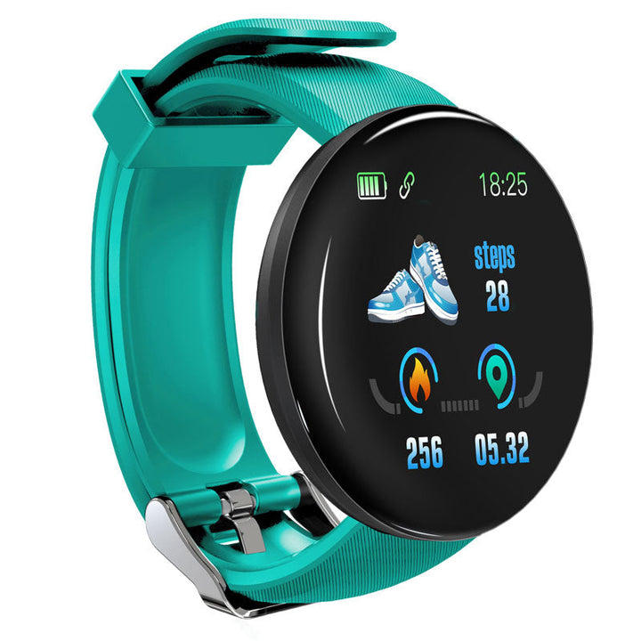 Premium D18 Smart Watch Fitness Tracker 1.3 Inch Touch Bluetooth Waterproof Activity Tracker Call Message Alerts for Android iOS Daily Use