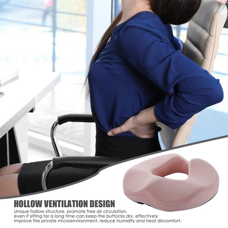 Premium Donut Seat Cushion Memory Foam Ergonomic Chair Pad Non Slip Breathable Cushion Portable for Office Car Home Travel Sitting Daily Use Comfort