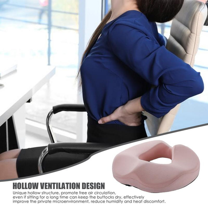 Premium Donut Seat Cushion Memory Foam Ergonomic Chair Pad Non Slip Breathable Cushion Portable for Office Car Home Travel Sitting Daily Use Comfort