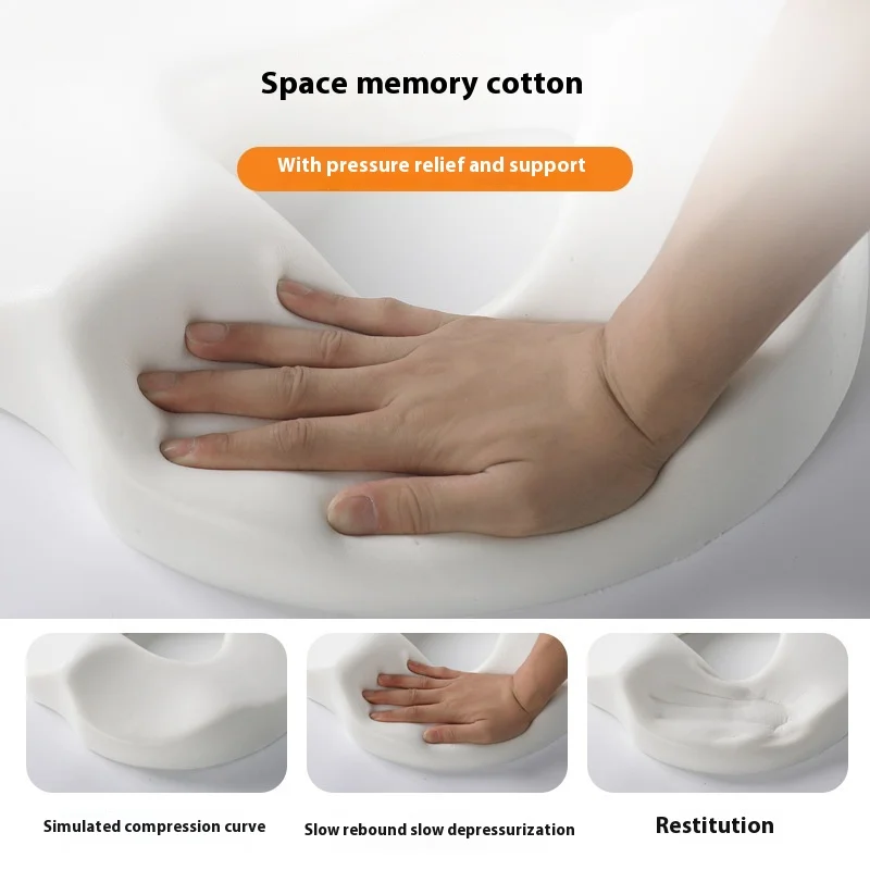 Premium Donut Seat Cushion Memory Foam Ergonomic Chair Pad Non Slip Breathable Cushion Portable for Office Car Home Travel Sitting Daily Use Comfort