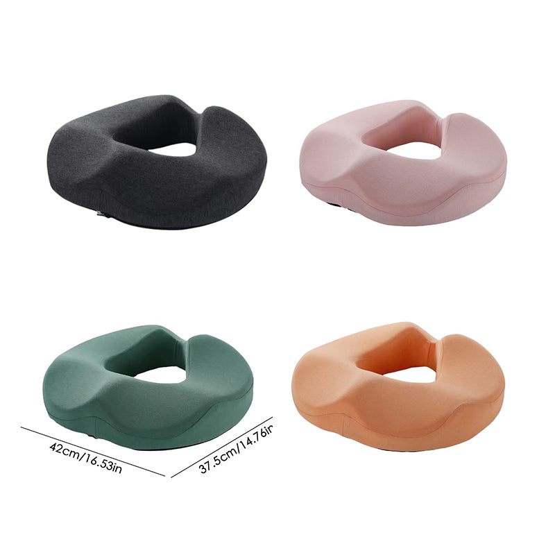 Premium Donut Seat Cushion Memory Foam Ergonomic Chair Pad Non Slip Breathable Cushion Portable for Office Car Home Travel Sitting Daily Use Comfort