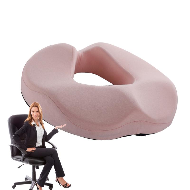 Premium Donut Seat Cushion Memory Foam Ergonomic Chair Pad Non Slip Breathable Cushion Portable for Office Car Home Travel Sitting Daily Use Comfort