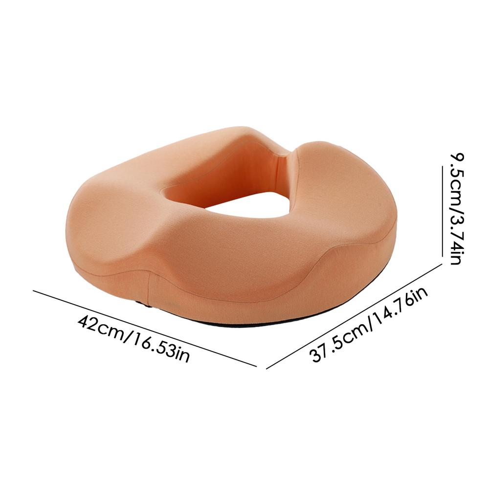 Premium Donut Seat Cushion Memory Foam Ergonomic Chair Pad Non Slip Breathable Cushion Portable for Office Car Home Travel Sitting Daily Use Comfort