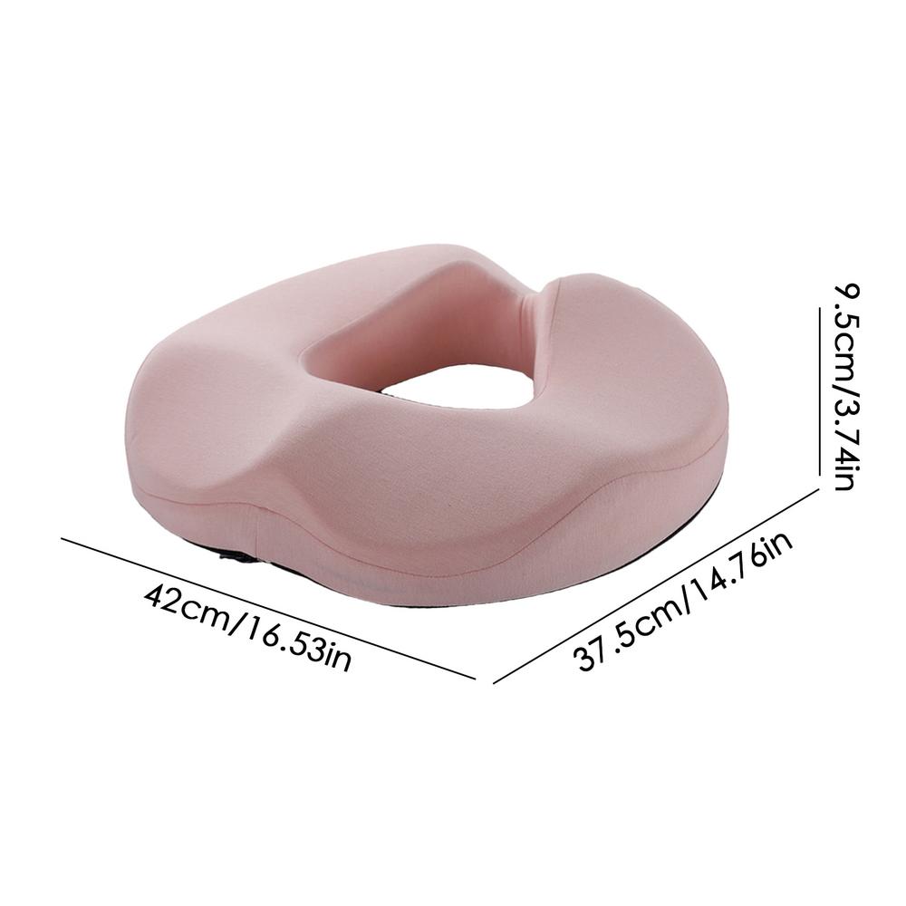 Premium Donut Seat Cushion Memory Foam Ergonomic Chair Pad Non Slip Breathable Cushion Portable for Office Car Home Travel Sitting Daily Use Comfort