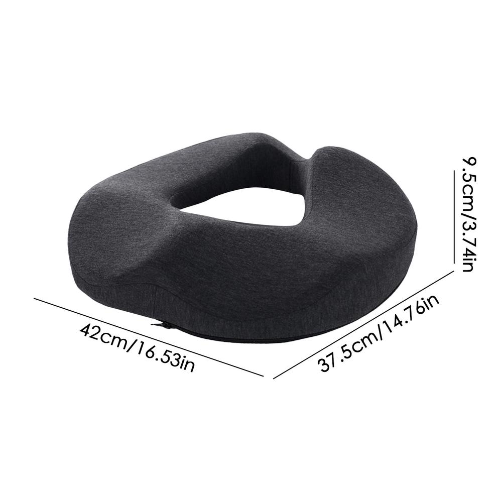 Premium Donut Seat Cushion Memory Foam Ergonomic Chair Pad Non Slip Breathable Cushion Portable for Office Car Home Travel Sitting Daily Use Comfort