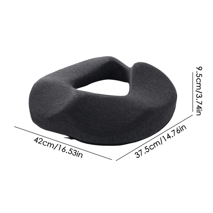 Premium Donut Seat Cushion Memory Foam Ergonomic Chair Pad Non Slip Breathable Cushion Portable for Office Car Home Travel Sitting Daily Use Comfort
