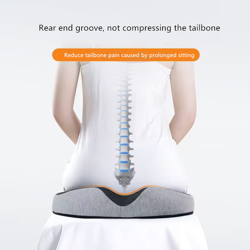 Premium Donut Seat Cushion Memory Foam Ergonomic Chair Pad Non Slip Breathable Cushion Portable for Office Car Home Travel Sitting Daily Use Comfort