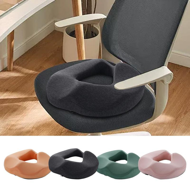 Premium Donut Seat Cushion Memory Foam Ergonomic Chair Pad Non Slip Breathable Cushion Portable for Office Car Home Travel Sitting Daily Use Comfort
