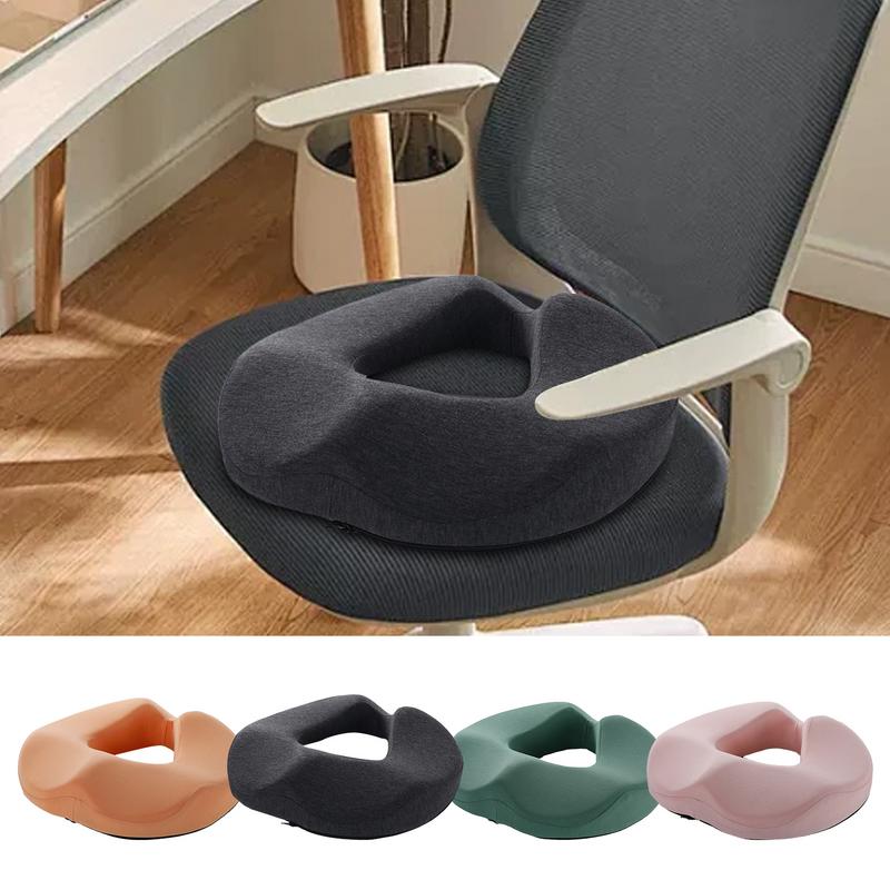 Premium Donut Seat Cushion Memory Foam Ergonomic Chair Pad Non Slip Breathable Cushion Portable for Office Car Home Travel Sitting Daily Use Comfort