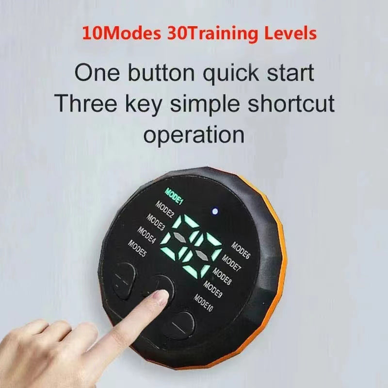 Premium EMS Ab Trainer Belt Muscle Stimulator Adjustable Abdominal Training Belt USB Rechargeable 10 Modes 30 Levels Wearable for Gym Work Daily Use