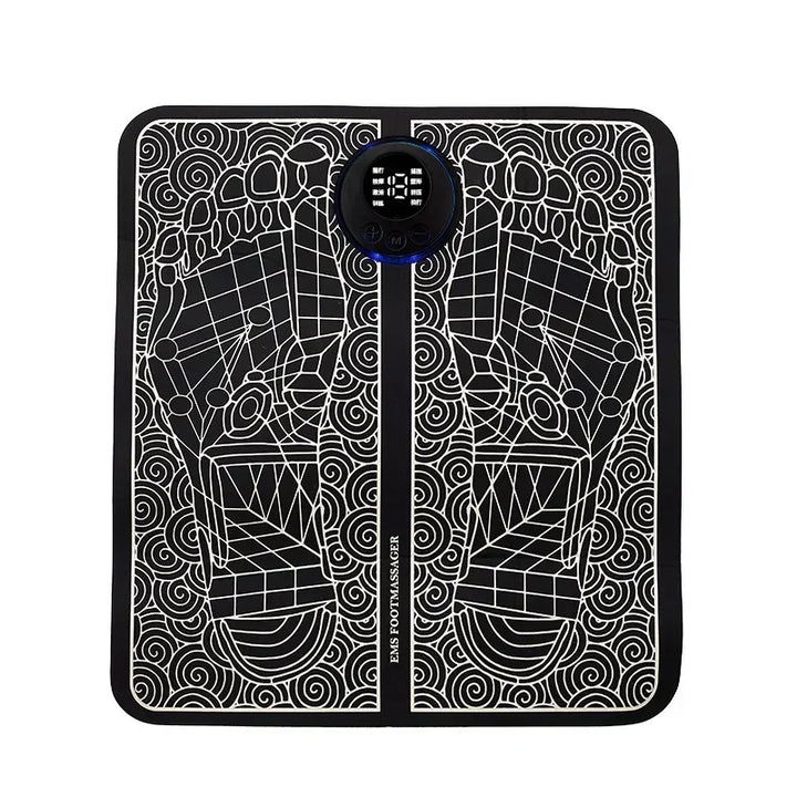 Premium EMS Foot Massager Pad Electric Massage Mat Remote Control 8 Modes 19 Levels Portable Foot Leg Massager for Home Office Travel Daily Use Comfort