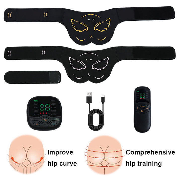 Premium EMS Hip Trainer Muscle Stimulator Wearable Fitness Device 10 Modes 30 Levels USB Rechargeable Remote Control for Home Gym Daily Use Comfort