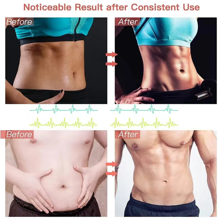 Premium EMS Training Belt Muscle Stimulator Adjustable Abdominal Fitness Belt USB Rechargeable 10 Programs 30 Levels for Gym Work Daily Use Comfort Fit