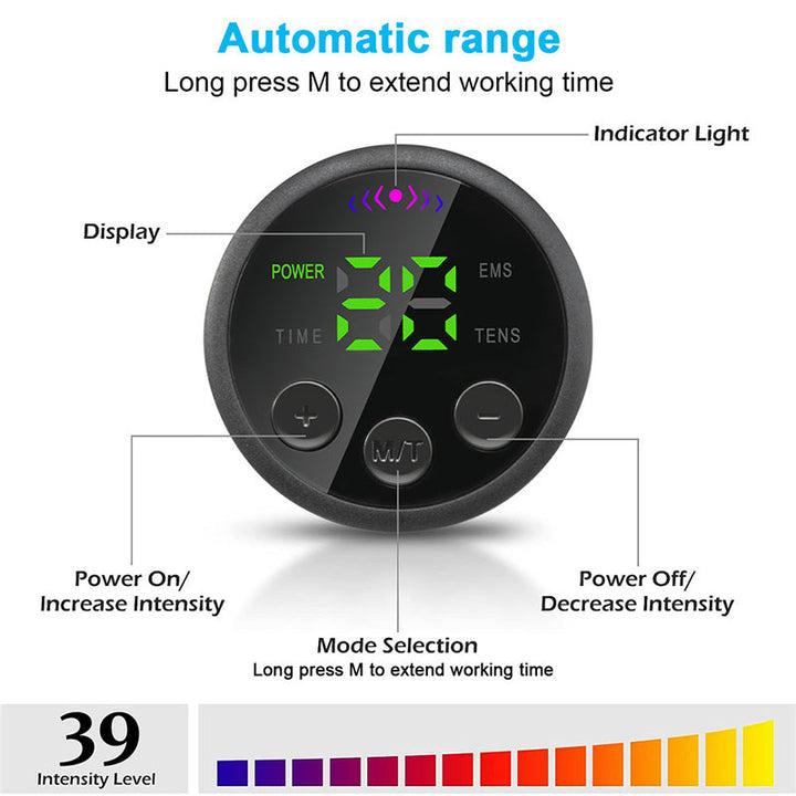 Premium EMS Training Belt Muscle Stimulator Adjustable Abs Arms Legs USB Rechargeable 10 Modes 39 Levels LCD Display for Gym Work Daily Use