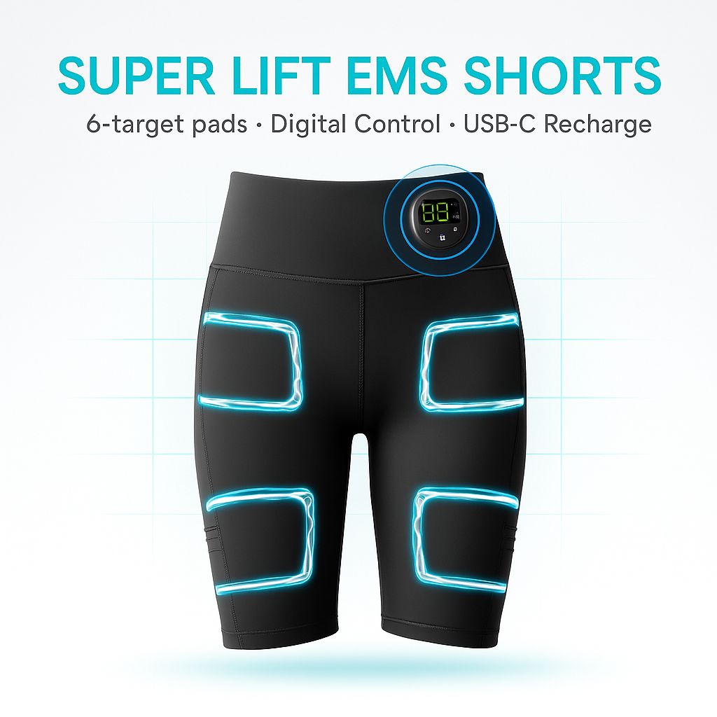 Premium EMS Training Shorts Muscle Stimulator Wearable Fitness Pants USB Rechargeable 6 Modes Adjustable Intensity for Gym Work Daily Use Comfort Fit