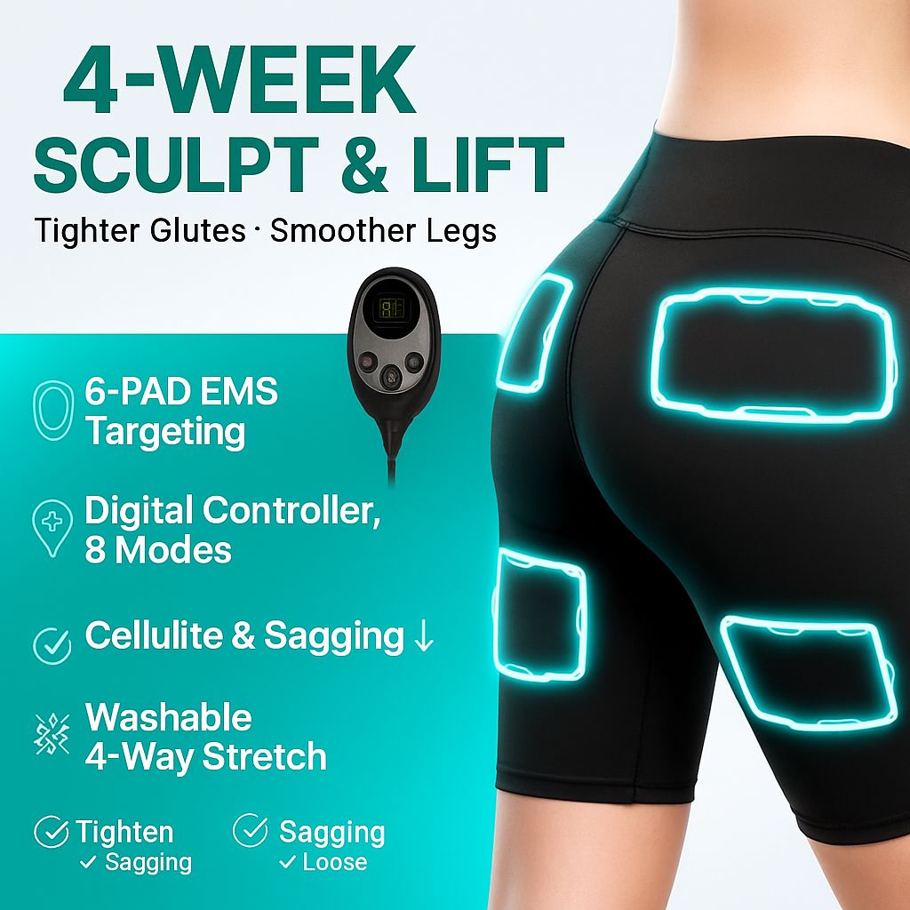 Premium EMS Training Shorts Muscle Stimulator Wearable Fitness Pants USB Rechargeable 6 Modes Adjustable Intensity for Gym Work Daily Use Comfort Fit