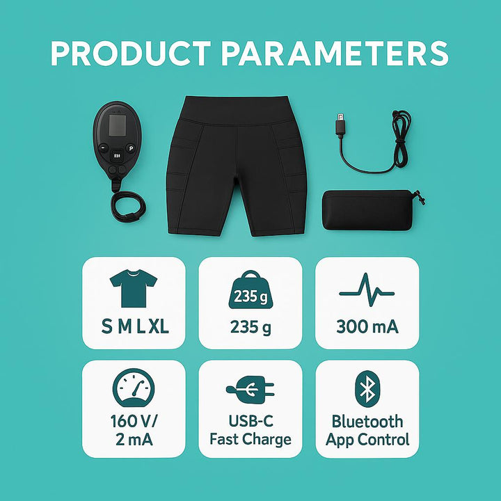 Premium EMS Training Shorts Muscle Stimulator Wearable Fitness Pants USB Rechargeable 6 Modes Adjustable Intensity for Gym Work Daily Use Comfort Fit