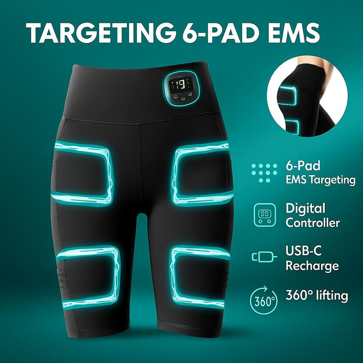 Premium EMS Training Shorts Muscle Stimulator Wearable Fitness Pants USB Rechargeable 6 Modes Adjustable Intensity for Gym Work Daily Use Comfort Fit