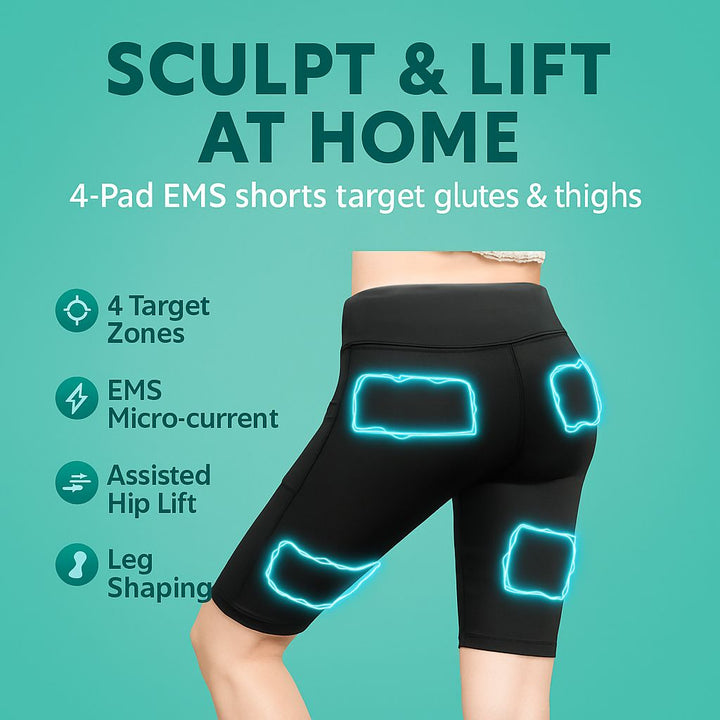 Premium EMS Training Shorts Muscle Stimulator Wearable Fitness Pants USB Rechargeable 6 Modes Adjustable Intensity for Gym Work Daily Use Comfort Fit