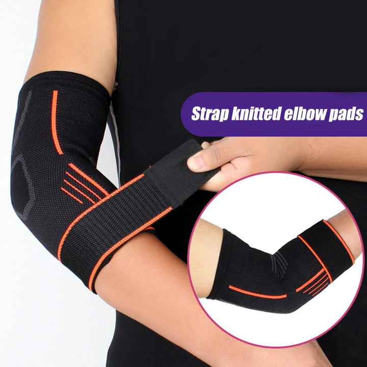 Premium Elbow Brace Compression Support Sleeve Adjustable Arm Support Breathable Elastic Elbow Sleeve for Sports Gym Work Daily Use 1PC