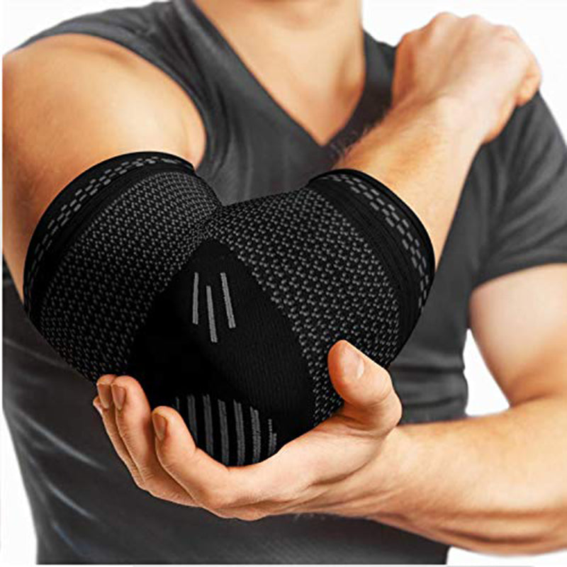 Premium Elbow Brace Compression Support Sleeve Adjustable Arm Support Breathable Elastic Elbow Sleeve for Sports Gym Work Daily Use 1PC