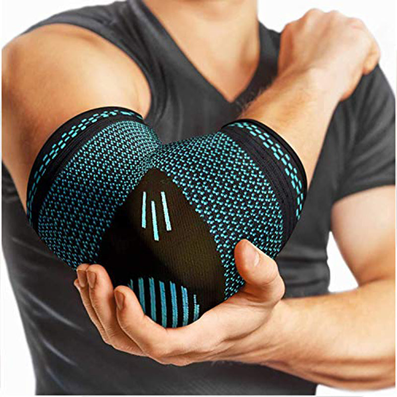 Premium Elbow Brace Compression Support Sleeve Adjustable Arm Support Breathable Elastic Elbow Sleeve for Sports Gym Work Daily Use 1PC