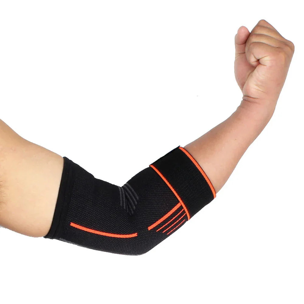 Premium Elbow Brace Compression Support Sleeve Adjustable Arm Support Breathable Elastic Elbow Sleeve for Sports Gym Work Daily Use 1PC