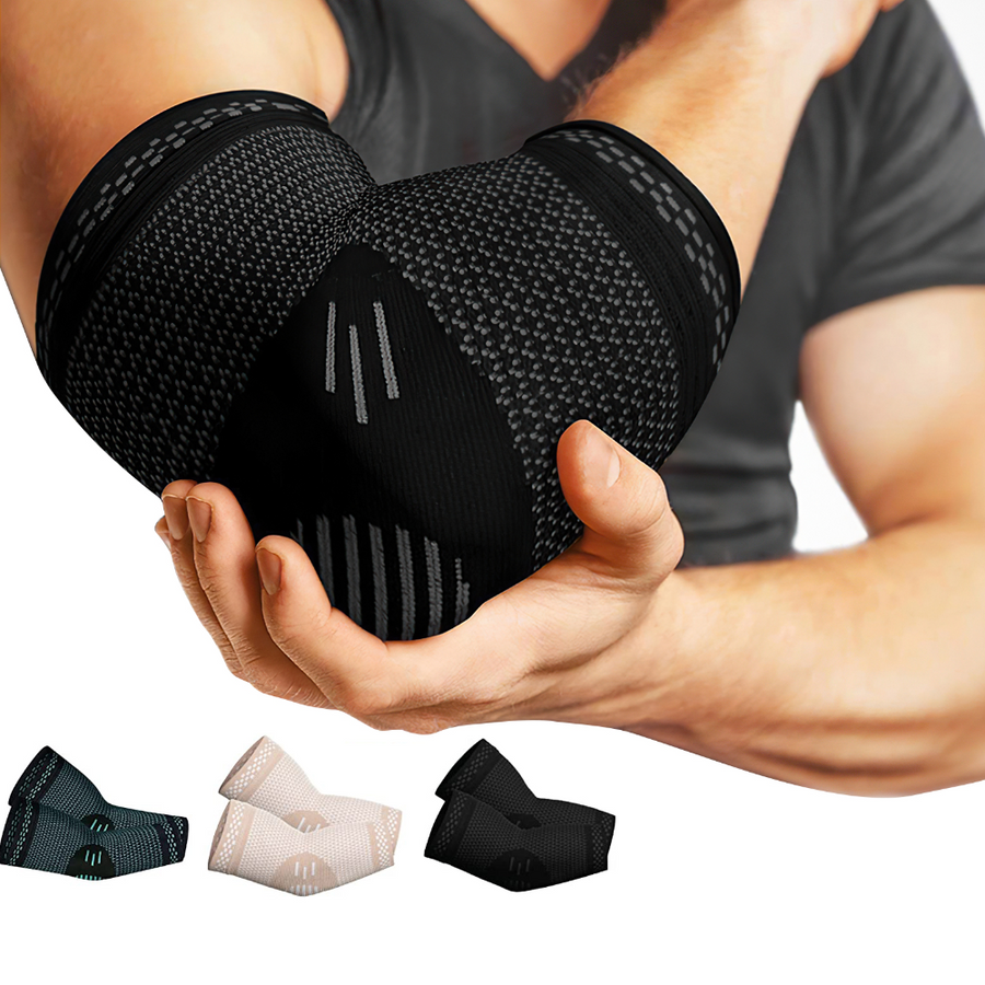 Premium Elbow Brace Compression Support Sleeve Adjustable Arm Support Breathable Elastic Elbow Sleeve for Sports Gym Work Daily Use 1PC