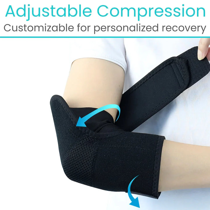 Premium Elbow Support Sleeve Adjustable Compression Arm Sleeve Breathable Sports Elbow Brace for Basketball Football Gym Training Daily Use