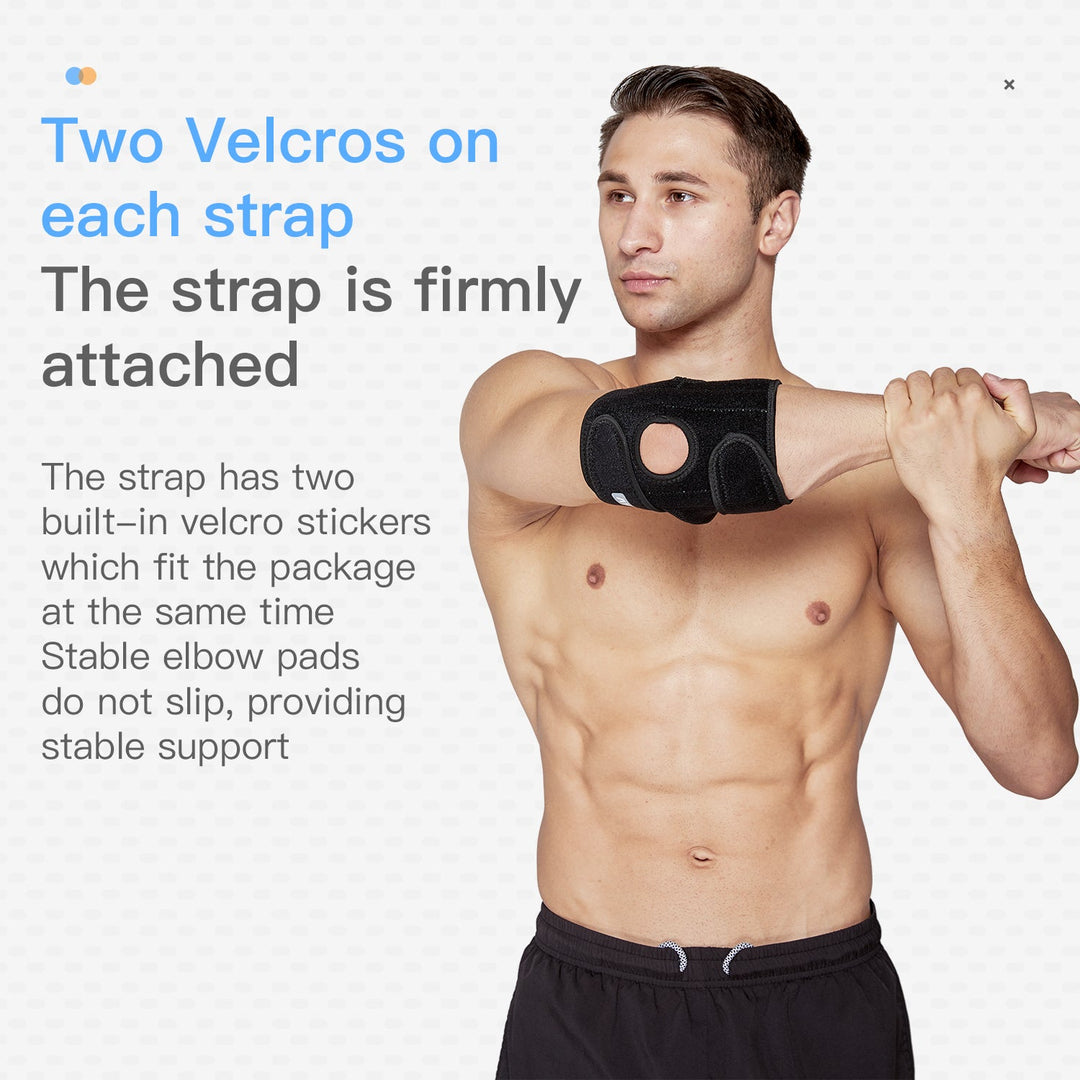 Premium Elbow Support Sleeve Adjustable Compression Arm Sleeve Breathable Sports Elbow Brace for Basketball Football Gym Training Daily Use