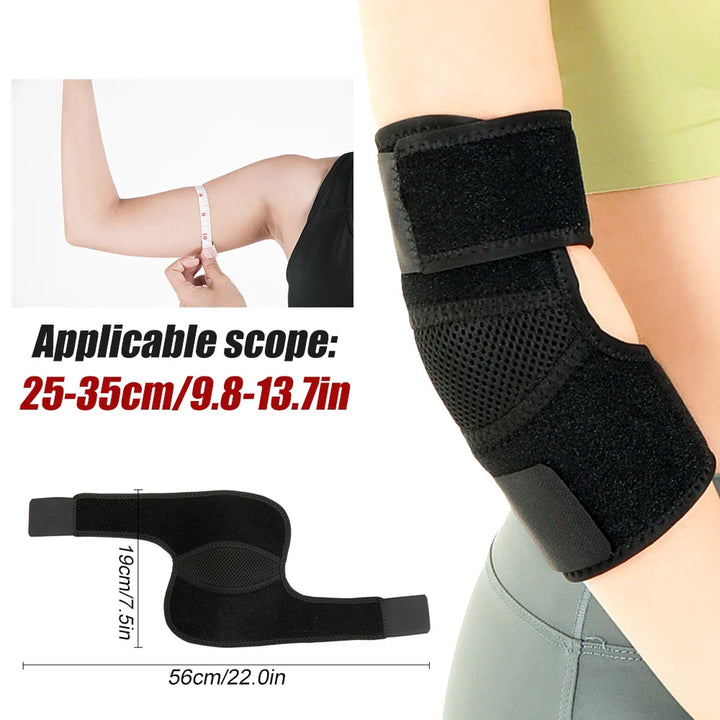 Premium Elbow Support Sleeve Adjustable Compression Arm Sleeve Breathable Sports Elbow Brace for Basketball Football Gym Training Daily Use