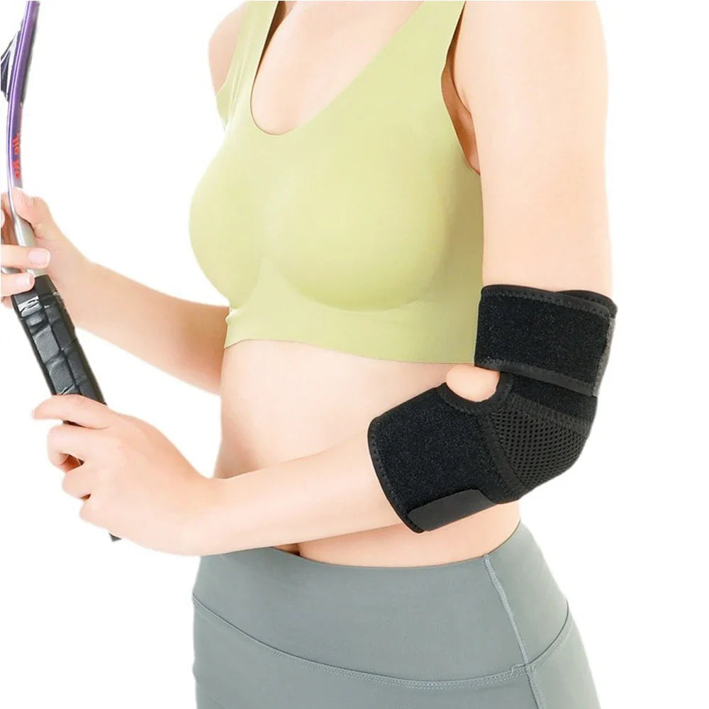 Premium Elbow Support Sleeve Adjustable Compression Arm Sleeve Breathable Sports Elbow Brace for Basketball Football Gym Training Daily Use