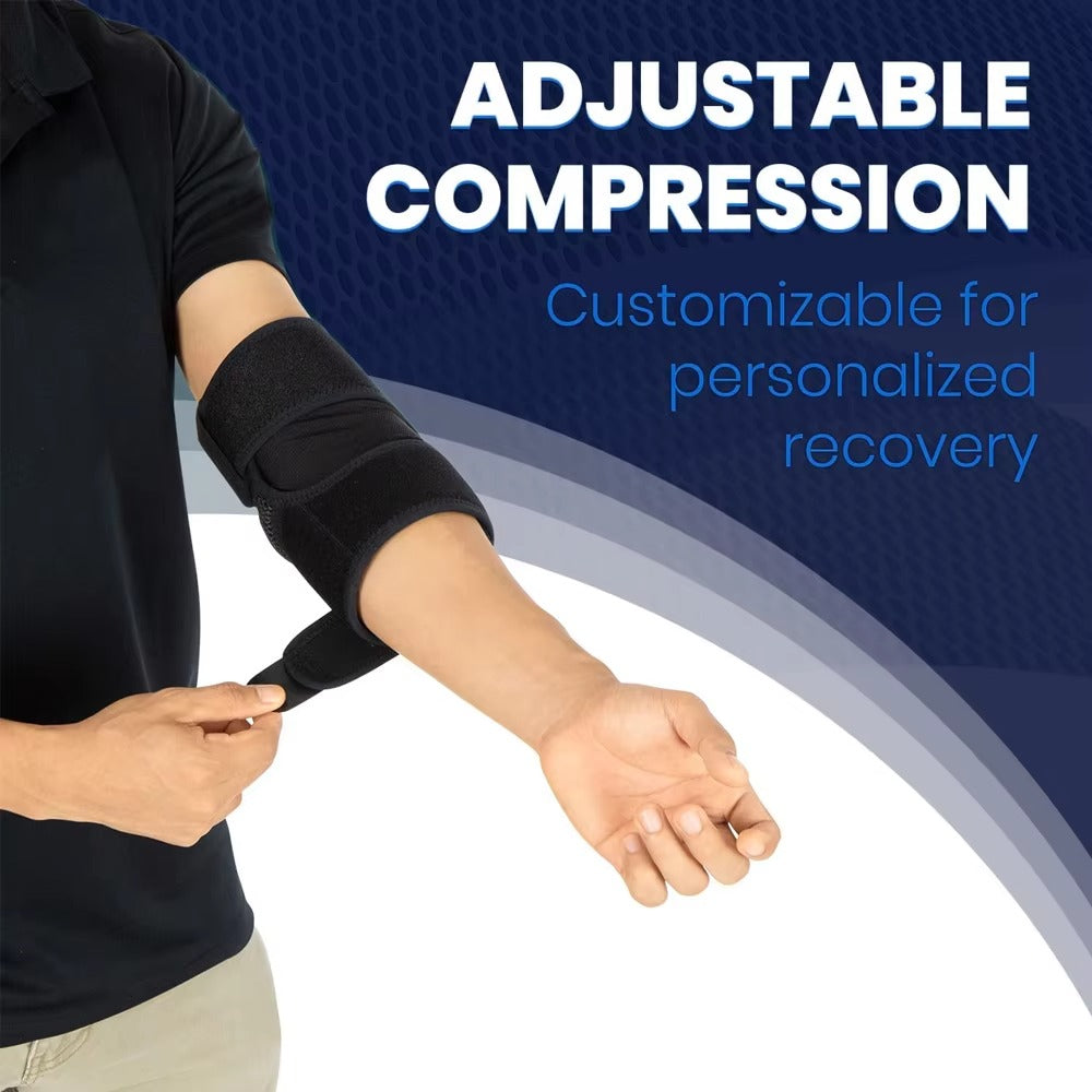 Premium Elbow Support Sleeve Adjustable Compression Arm Sleeve Breathable Sports Elbow Brace for Basketball Football Gym Training Daily Use