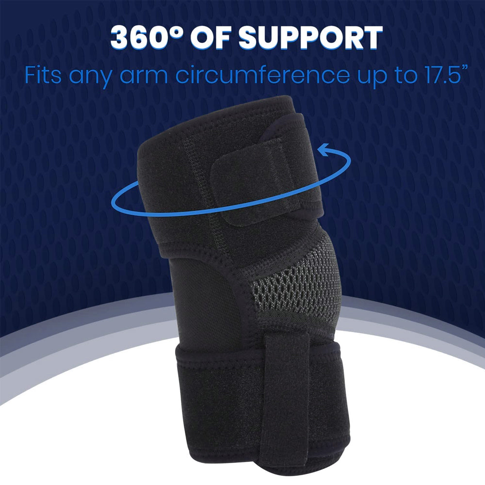 Premium Elbow Support Sleeve Adjustable Compression Arm Sleeve Breathable Sports Elbow Brace for Basketball Football Gym Training Daily Use