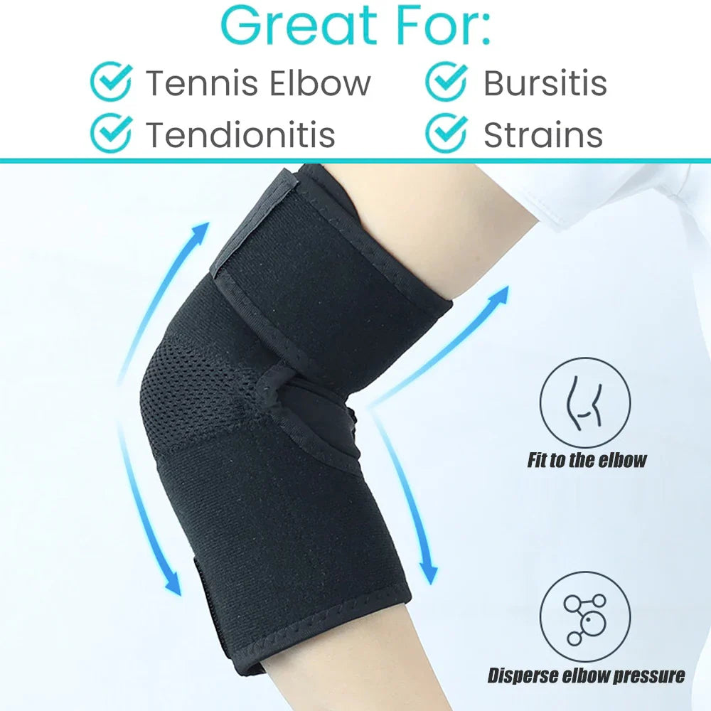 Premium Elbow Support Sleeve Adjustable Compression Arm Sleeve Breathable Sports Elbow Brace for Basketball Football Gym Training Daily Use