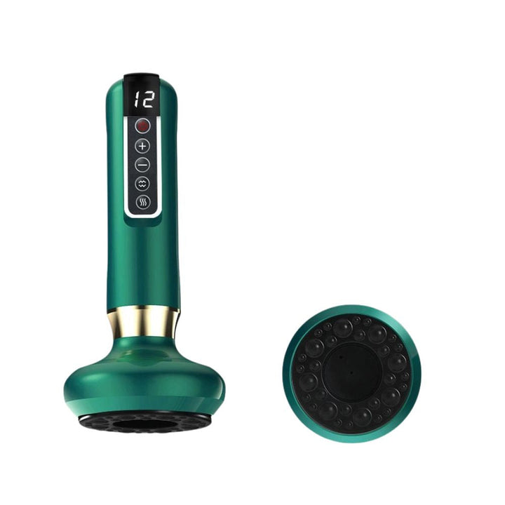 Premium Electric Cupping Massager Vacuum Suction Device Gua Sha Tool Infrared Heat 12 Levels Rechargeable Body Massager for Home Gym Daily Use Comfort