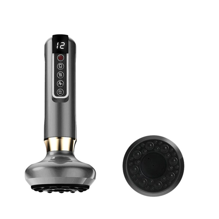 Premium Electric Cupping Massager Vacuum Suction Device Gua Sha Tool Infrared Heat 12 Levels Rechargeable Body Massager for Home Gym Daily Use Comfort
