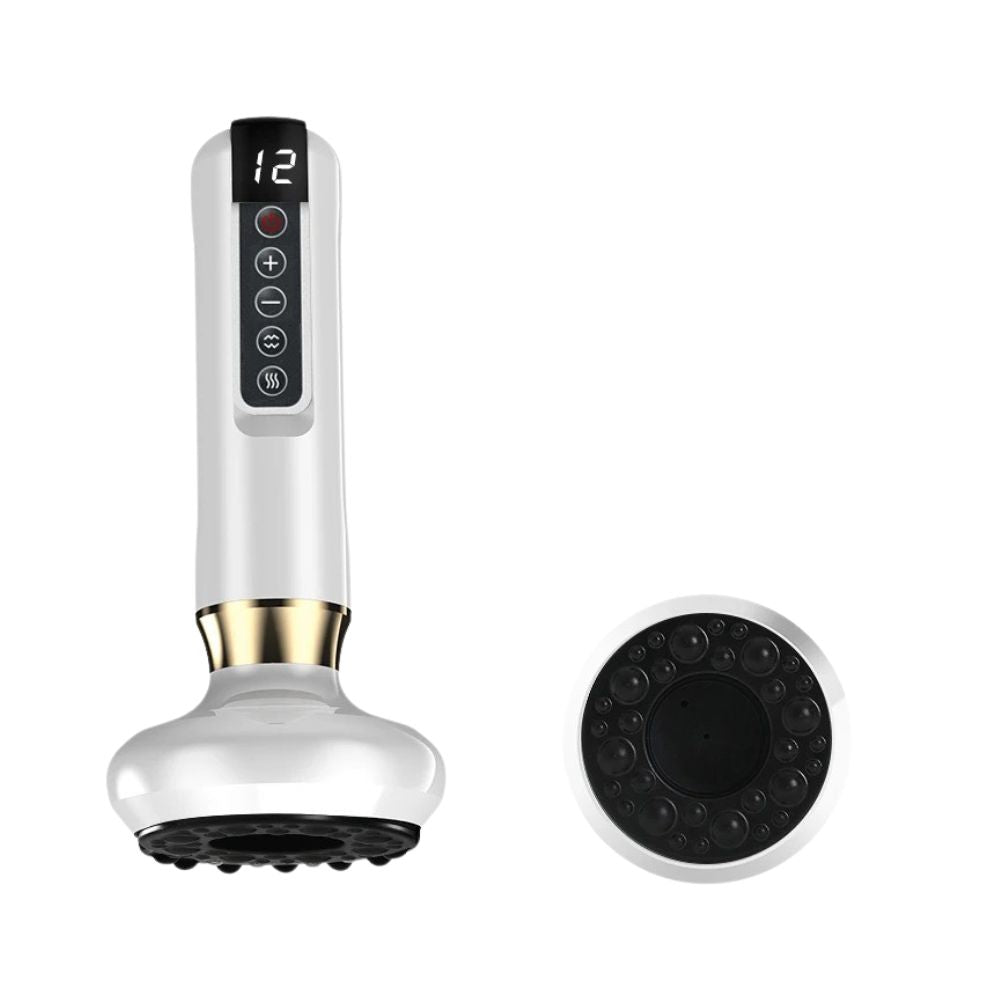 Premium Electric Cupping Massager Vacuum Suction Device Gua Sha Tool Infrared Heat 12 Levels Rechargeable Body Massager for Home Gym Daily Use Comfort