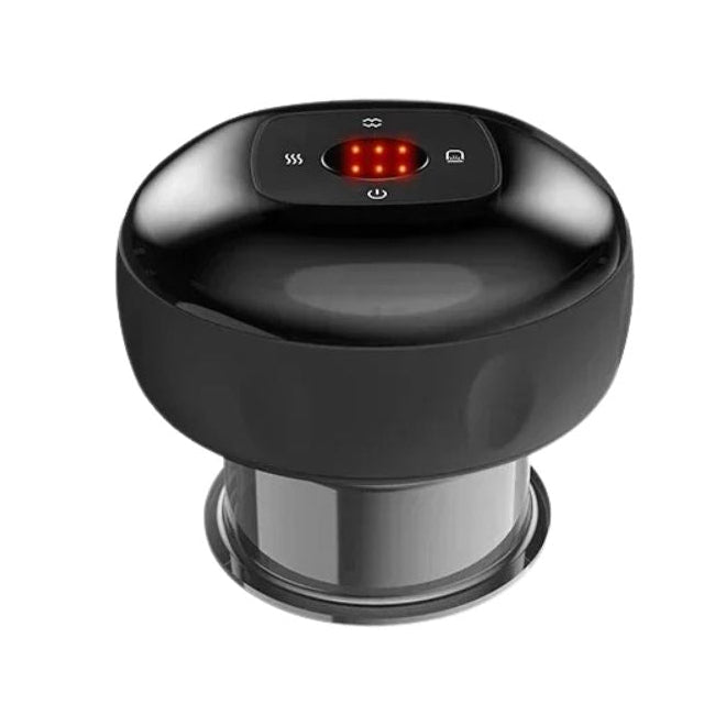Premium Electric Cupping Massager Vacuum Suction Device Gua Sha Tool Red Light Heat 12 Levels Rechargeable Portable Body Massager for Home Daily Use