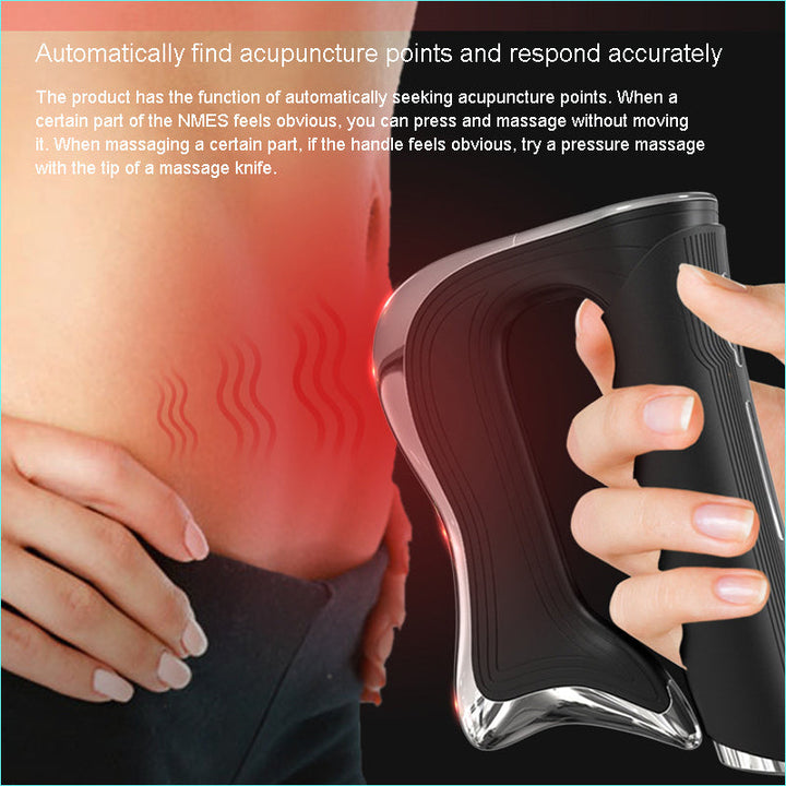 Premium Electric Fascia Massager NMES Microcurrent Muscle Stimulator Gua Sha Tool Rechargeable Body Massager Portable for Home Gym Work Daily Use Comfort