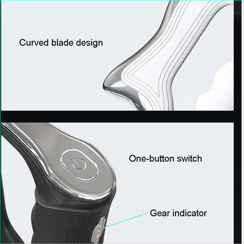 Premium Electric Fascia Massager NMES Microcurrent Muscle Stimulator Gua Sha Tool Rechargeable Body Massager Portable for Home Gym Work Daily Use Comfort