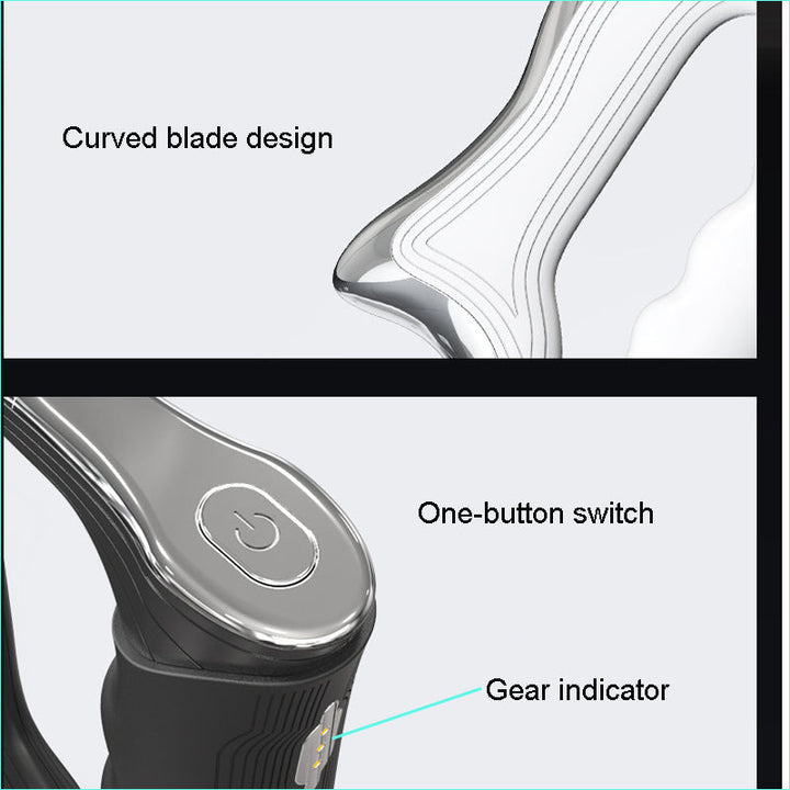 Premium Electric Fascia Massager NMES Microcurrent Muscle Stimulator Gua Sha Tool Rechargeable Body Massager Portable for Home Gym Work Daily Use Comfort