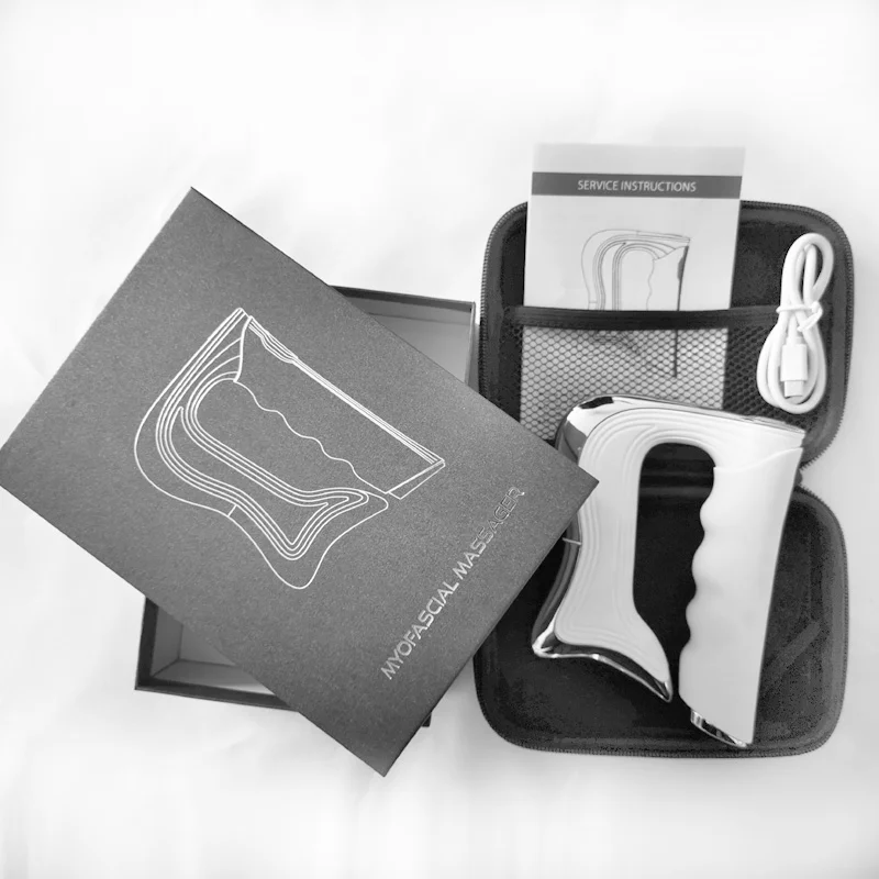Premium Electric Fascia Massager NMES Microcurrent Muscle Stimulator Gua Sha Tool Rechargeable Body Massager Portable for Home Gym Work Daily Use Comfort
