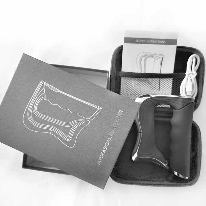 Premium Electric Fascia Massager NMES Microcurrent Muscle Stimulator Gua Sha Tool Rechargeable Body Massager Portable for Home Gym Work Daily Use Comfort
