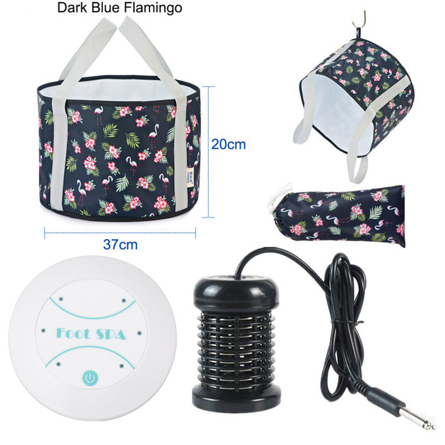 Premium Electric Foot Spa Massager Portable Foot Bath Vibrating Whirlpool Foot Soak Machine Compact Home Spa Device for Relaxation Daily Use Comfort