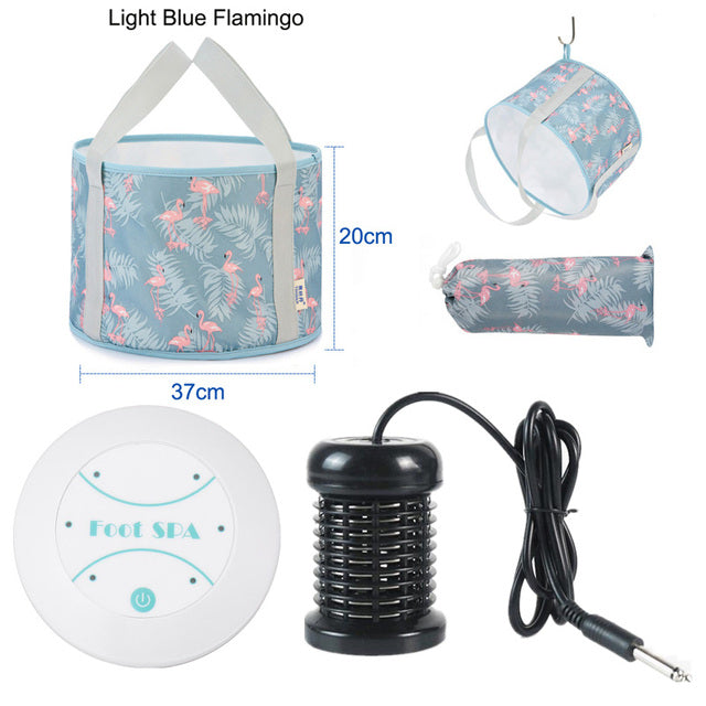 Premium Electric Foot Spa Massager Portable Foot Bath Vibrating Whirlpool Foot Soak Machine Compact Home Spa Device for Relaxation Daily Use Comfort